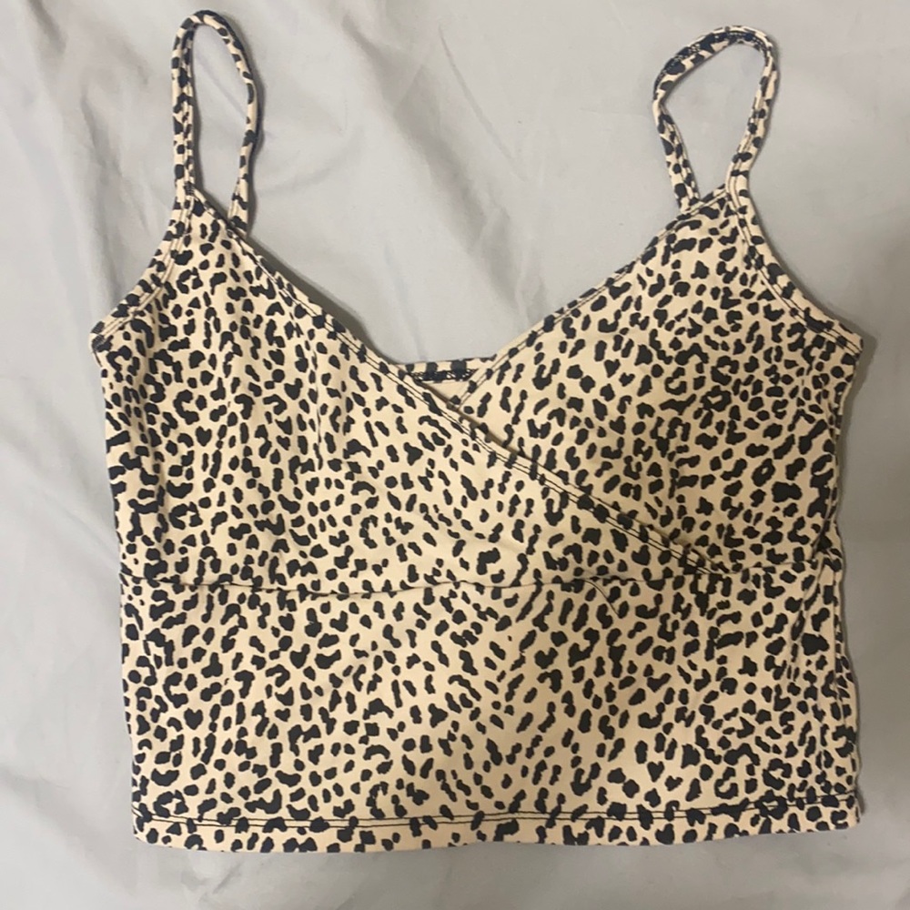 SHEIN leopard crop